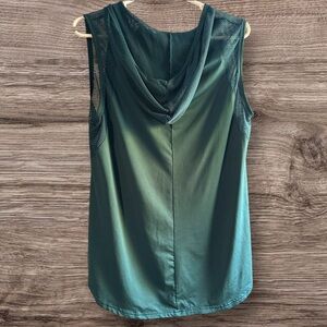 5/$15 - Teal Hooded Athletic Tank with Mesh Detail